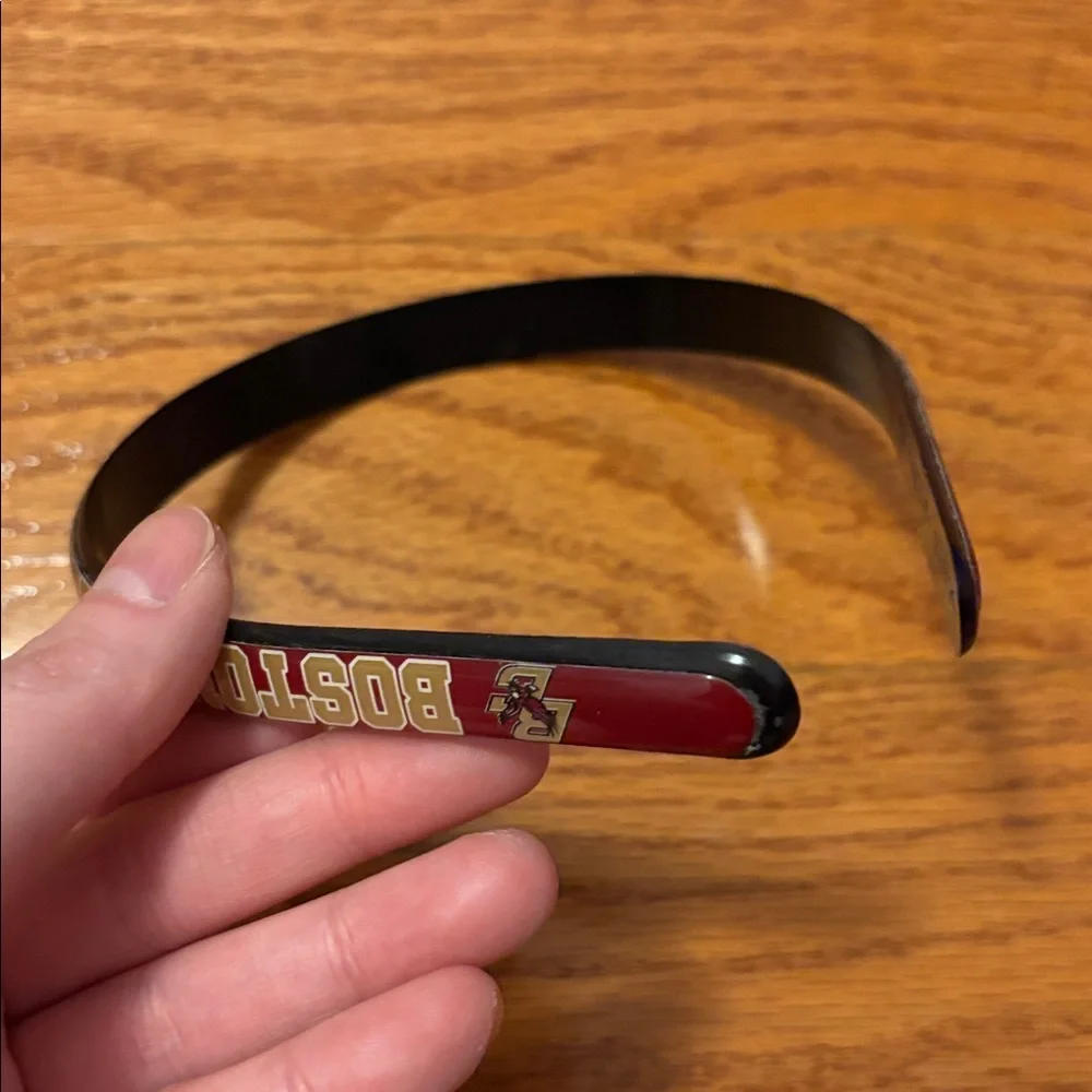 Boston College Headband Preppy Thin Black Maroon Gold Eagle Logo